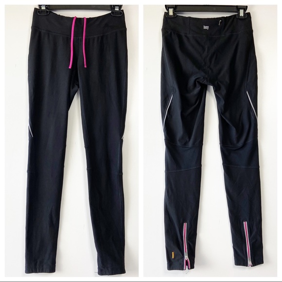 Lucy Pants - Lucy tech zipper ankle black athletic leggings